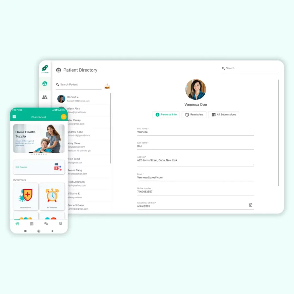 Enhance your patient experience with better communication & health care. Simplify appointment scheduling, patient data management, and amplify staff productivity with Pharmboost.